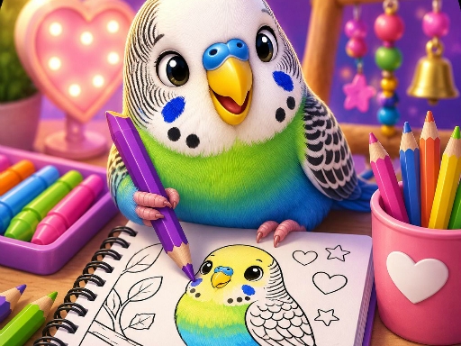 BTS Budgie Coloring Book